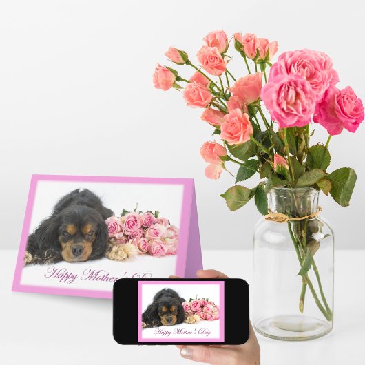 Cavalier King Charles Spaniel Fijne Moederdag Kaart