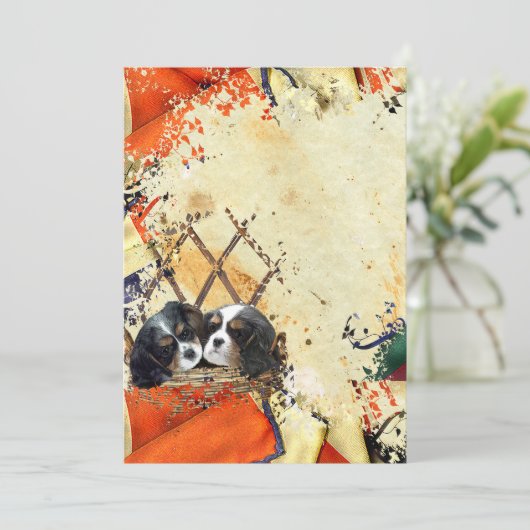 Cavalier King Charles Spaniel Flat Dank u kaart (Staand voorkant)