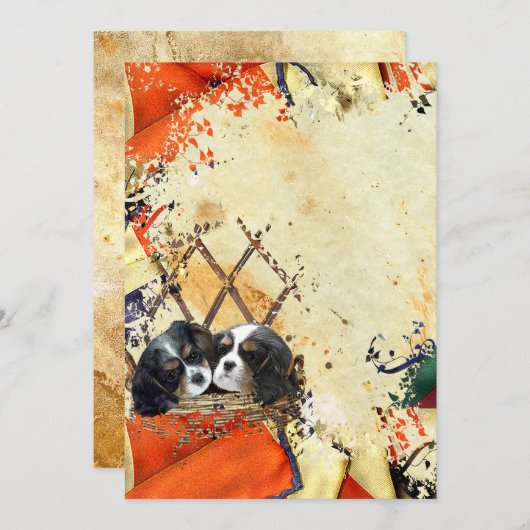 Cavalier King Charles Spaniel Flat Dank u kaart (Voorkant / Achterkant)