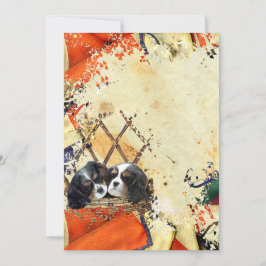 Cavalier King Charles Spaniel Flat Dank u kaart