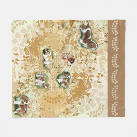 Cavalier King Charles Spaniel Fleece Blanket Deken (Voorkant (Horizontaal))