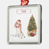 Cavalier King Charles Spaniel Funny Kersthond Metalen Ornament (Links)