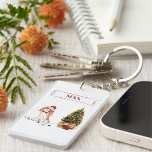 Cavalier King Charles Spaniel Funny Kersthond Sleutelhanger