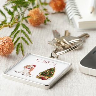 Cavalier King Charles Spaniel Funny Kersthond Sleutelhanger