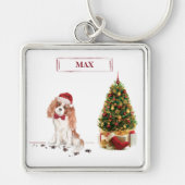 Cavalier King Charles Spaniel Funny Kersthond Sleutelhanger (Voorkant)