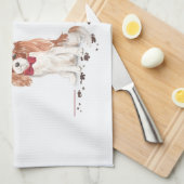 Cavalier King Charles Spaniel Funny Kersthond Theedoek (Quarter Fold)