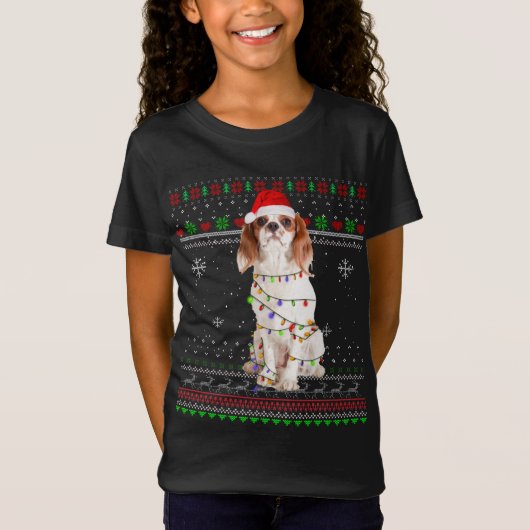 Cavalier King Charles Spaniel Funny KerstPaja T-shirt (Voorkant)