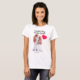 Cavalier King Charles Spaniel geïllustreerd T-Shi T-shirt