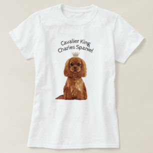 Cavalier King Charles Spaniel geïllustreerd T-Shi T-shirt