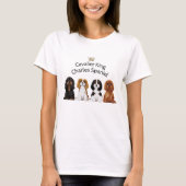Cavalier King Charles Spaniel geïllustreerd T-Shir T-shirt (Voorkant)
