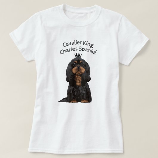 Cavalier King Charles Spaniel geïllustreerd T-Shir T-shirt (Design voorkant)