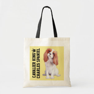 Cavalier King Charles Spaniel geïllustreerde Canv Tote Bag