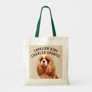 Cavalier King Charles Spaniel geïllustreerde Canv Tote Bag
