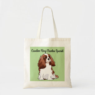 Cavalier King Charles Spaniel geïllustreerde Canva Tote Bag