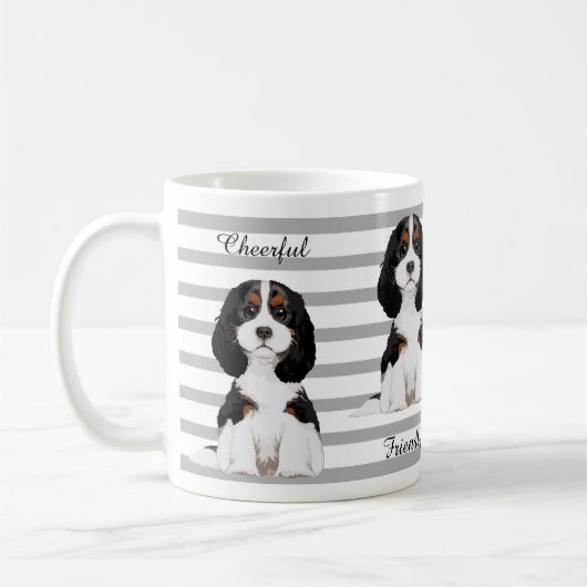 Cavalier King Charles Spaniel geïllustreerde Mok (Links)
