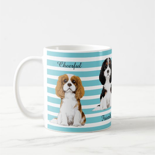 Cavalier King Charles Spaniel geïllustreerde Mok (Links)