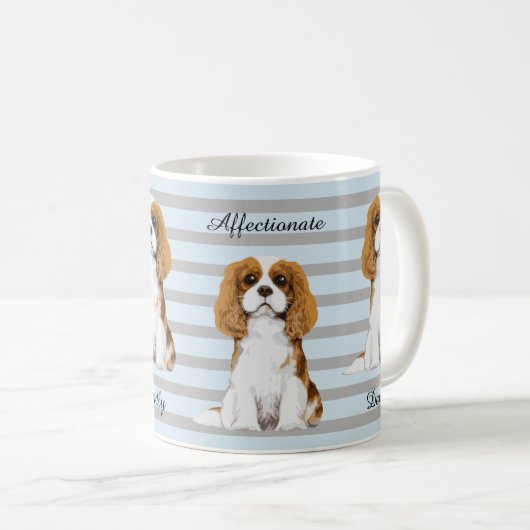 Cavalier King Charles Spaniel geïllustreerde Mok (Voorkant rechts)