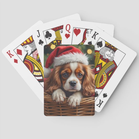 Cavalier King Charles Spaniel Gezellige Mand Pokerkaarten (Achterkant)