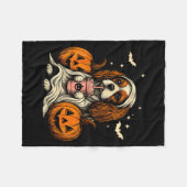 Cavalier King Charles Spaniel Ghost Halloween Cava Fleece Deken (Voorkant (Horizontaal))