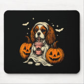 Cavalier King Charles Spaniel Ghost Halloween Cava Muismat (Voorkant)