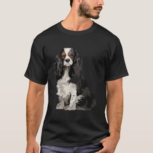 Cavalier King Charles Spaniel Gifts Dog Pop Art Fo T-shirt (Voorkant)