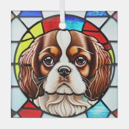 Cavalier King Charles Spaniel "Glas in lood" Glas Ornament