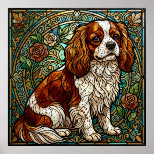 Cavalier King Charles Spaniel Glas-in-lood Poster