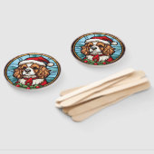 Cavalier King Charles Spaniel Glas Kerstmis Handwaaier