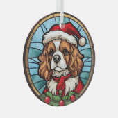 Cavalier King Charles Spaniel Glas Kerstmis Ornament (Voorkant Rechts)