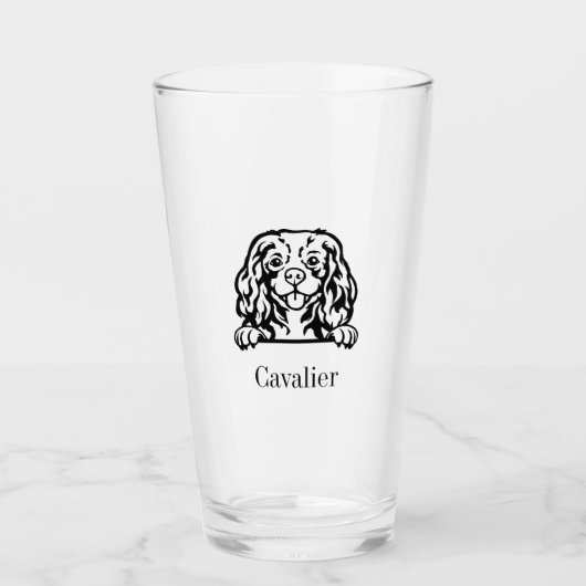 Cavalier King Charles Spaniel glazen tuimelaar (Voorkant)