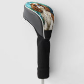 Cavalier King Charles Spaniel Golf Head Hoesje Golfheadcover (Schuin)