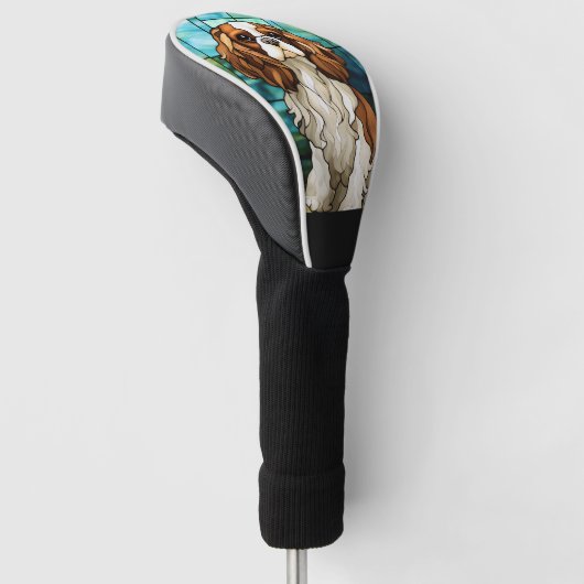 Cavalier King Charles Spaniel Golf Head Hoesje Golfheadcover (Schuin)