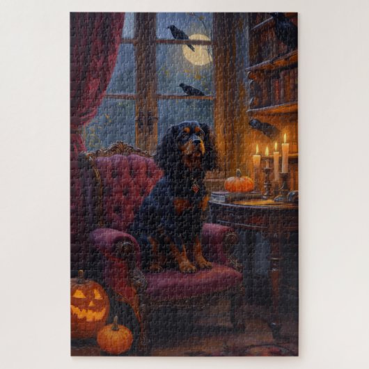 Cavalier King Charles Spaniel Gotische Halloween K Legpuzzel (Verticaal)