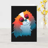 Cavalier King Charles Spaniel Grappig Cadeau Hond Kaart (Gele Bloem)