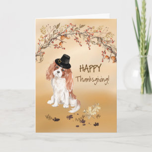 Cavalier King Charles Spaniel Grappige Thanksgivin Kaart