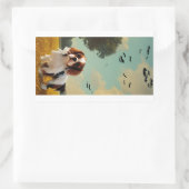 cavalier king charles spaniel halloween AI Rechthoekige Sticker (Tas)