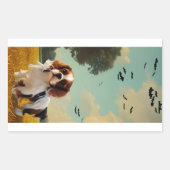 cavalier king charles spaniel halloween AI Rechthoekige Sticker (Voorkant)