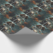 Cavalier King Charles Spaniel Halloween Griezelen Cadeaupapier (Hoek)