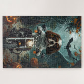 Cavalier King Charles Spaniel Halloween Griezelen Legpuzzel (Horizontaal)