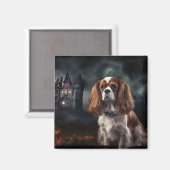 Cavalier King Charles Spaniel Halloween Griezelen Magneet (Voorkant / Achterkant)