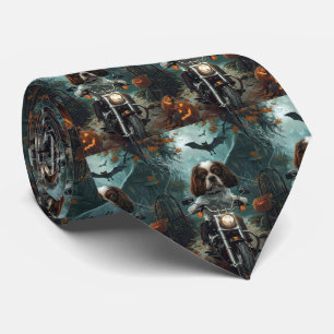 Cavalier King Charles Spaniel Halloween Griezelen Stropdas