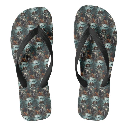 Cavalier King Charles Spaniel Halloween Griezelen Teenslippers (Voetbed)