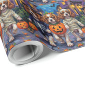 Cavalier King Charles Spaniel Halloween kostuums Cadeaupapier (Rol Hoek)
