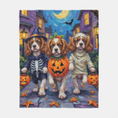 Cavalier King Charles Spaniel Halloween kostuums Fleece Deken (Voorkant)
