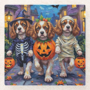 Cavalier King Charles Spaniel Halloween Kostuums Glazen Onderzetter