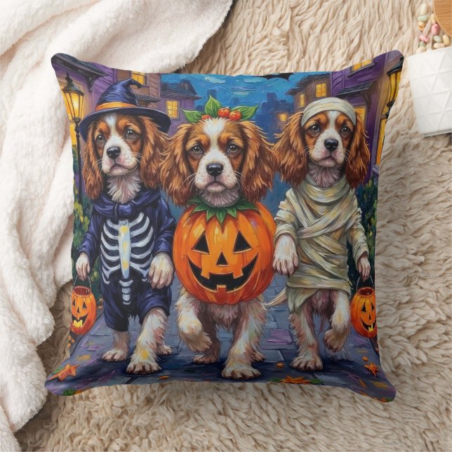 Cavalier King Charles Spaniel Halloween kostuums Kussen (Deken)