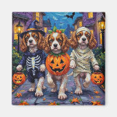 Cavalier King Charles Spaniel Halloween Kostuums Magneet (Voorkant)