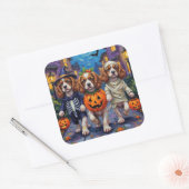 Cavalier King Charles Spaniel Halloween kostuums Vierkante Sticker (Envelop)
