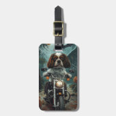 Cavalier King Charles Spaniel Halloween Scary Bagagelabel (Voorkant verticaal)