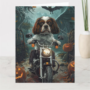Cavalier King Charles Spaniel Halloween Scary Kaart